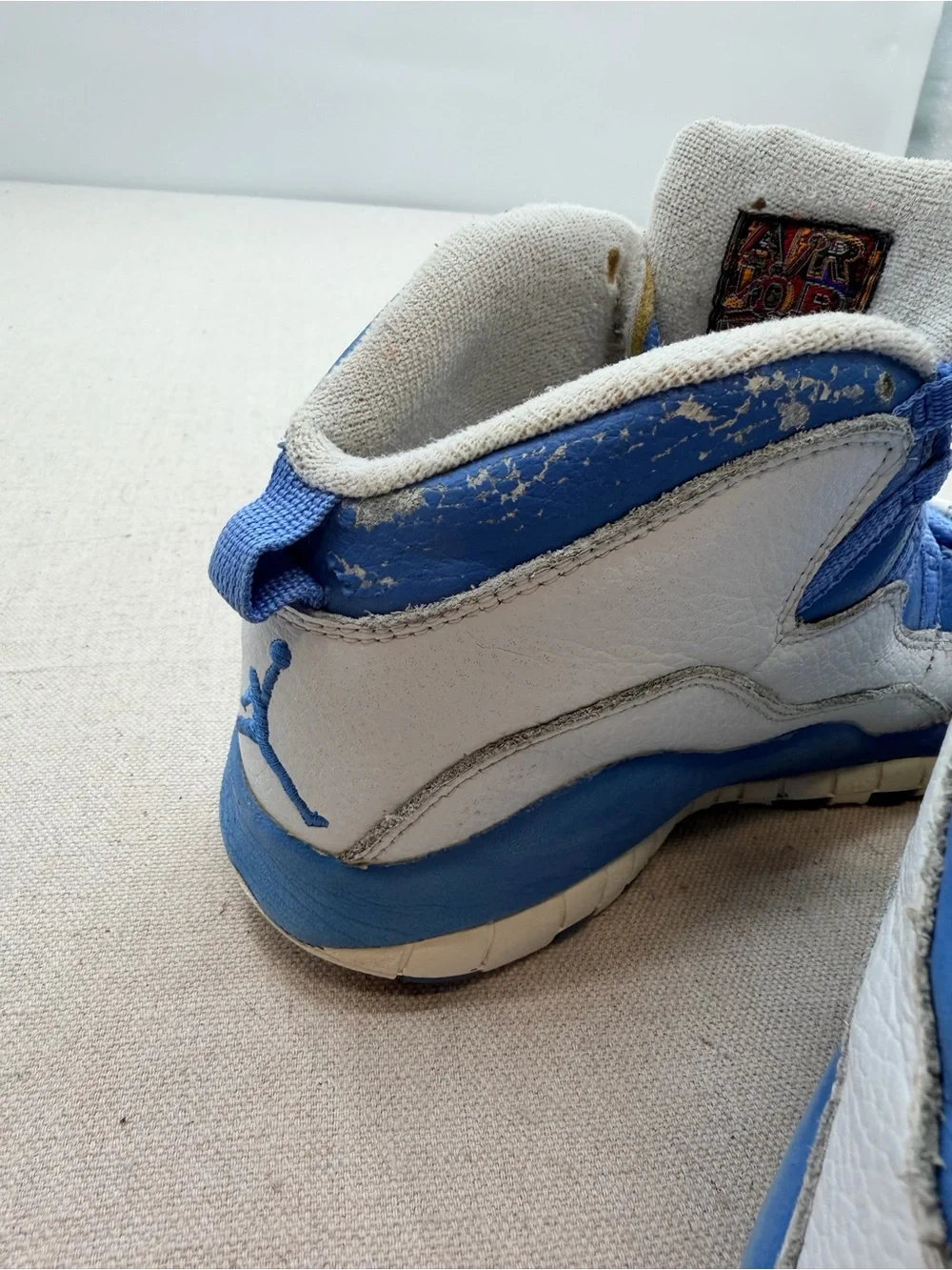 Jordan  White and Blue High-Top Sneakers